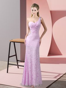 Flirting Lace Sleeveless Floor Length Evening Dress and Beading and Lace