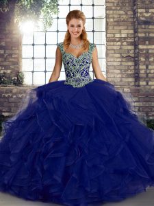 Graceful Floor Length Ball Gowns Sleeveless Purple Ball Gown Prom Dress Lace Up