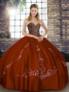 Fabulous Sleeveless Lace Up Floor Length Beading and Embroidery 15 Quinceanera Dress