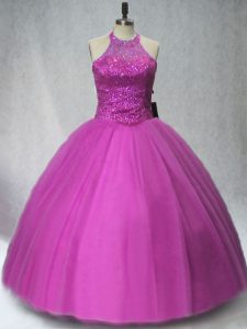 Floor Length Lace Up Quinceanera Gowns Lilac for Sweet 16 and Quinceanera with Beading