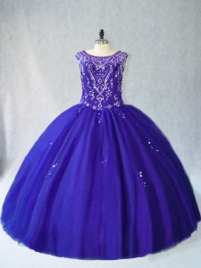 Dynamic Floor Length Ball Gowns Sleeveless Royal Blue Sweet 16 Quinceanera Dress Lace Up
