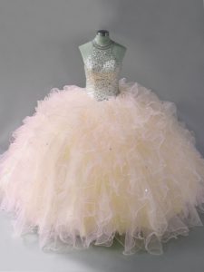 Multi-color Sleeveless Tulle Lace Up 15 Quinceanera Dress for Sweet 16 and Quinceanera