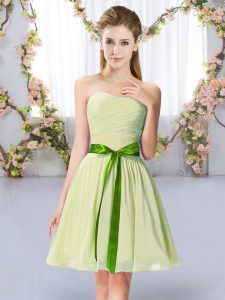 Sweet Sleeveless Belt Lace Up Quinceanera Court Dresses