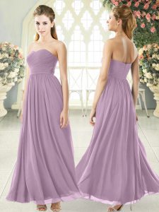 Affordable Strapless Sleeveless Zipper Homecoming Dress Purple Chiffon