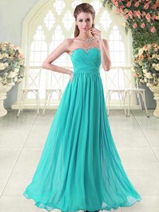 Extravagant Chiffon Sleeveless Floor Length Prom Gown and Beading