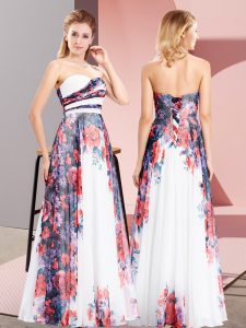 Dazzling Sleeveless Pattern Lace Up Prom Party Dress