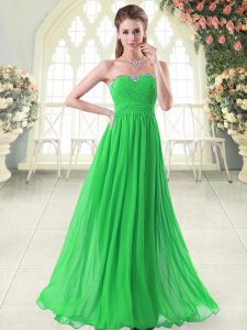 Chiffon Sleeveless Floor Length Prom Dress and Beading
