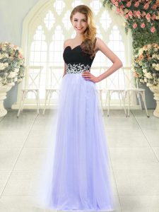 Gorgeous Floor Length Baby Blue Prom Evening Gown Sweetheart Sleeveless Zipper