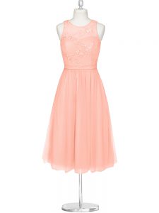 On Sale Pink Sleeveless Chiffon Zipper Homecoming Dress for Prom and Party