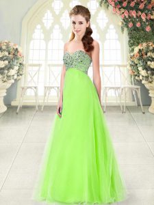 Pretty Floor Length Prom Party Dress Sweetheart Sleeveless Lace Up