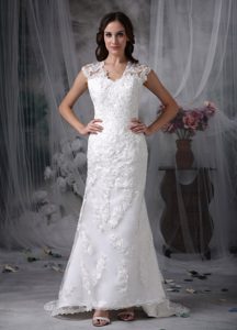 Beautiful V-neck Wedding Dresses in Lace Most Popular Nowadays