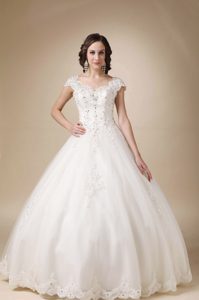 Unique Ball Gown Sweetheart Beaded Wedding Dress in Organza and Satin
