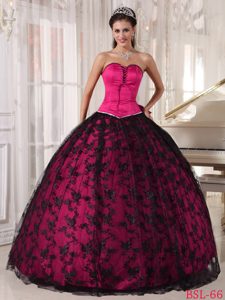 Hot Pink Modern Sweetheart Quinceaneras Dresses and with Lace