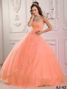 Breathtaking Sweetheart Dresses for Quinceaneras with Appliques in Pink