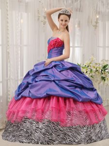 Exclusive Colorful Strapless Beaded Quinceanera Gown Dresses with Pick-ups