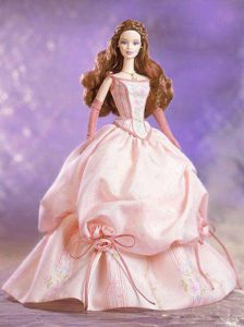 Hand Made Flowers and Embroidery Ball Gown Champagne Barbie Doll Dress