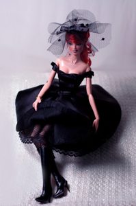 New Fashion Princess Black Dress Gown For Barbie Doll