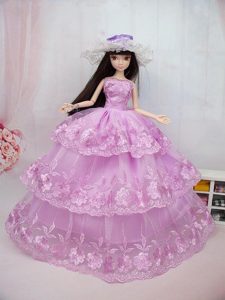 The Most Amazing Pink Dress With Embroidery Made To Fit the Barbie Doll