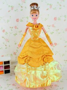 New Fashion Dress Tulle Taffeta Gown for Barbie Doll