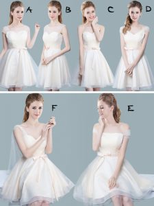 Straps Cap Sleeves Ruching and Bowknot Zipper Court Dresses for Sweet 16