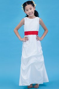 New Scoop Ankle-length Cinderella Pageant Dress with Pick-ups
