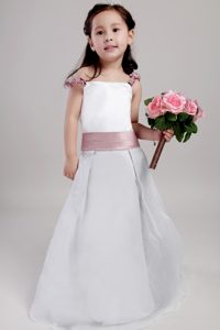 New White Organza Cinderella Pageant Dress