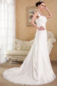 Dressy Zipper-up Organza and Satin Wedding Reception Dress with Beading