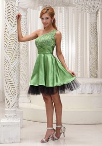 Lovely One Shoulder Ruched and Beaded Cocktail Dresses for Celebrity for 2013