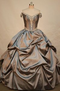 Elegant Ball gown Off the Shoulder Brown Quinceanera Dress for Less