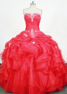 Fabulous Strapless Lace Up Quinceaneras Dresses in Organza with Ruffled Layers