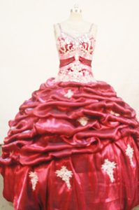 Special Red Quinceaneras Gowns Dresses with Appliques and Beading in Organza