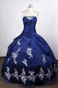 Multi-tiered Lace Up Dresses for a Quince to Long in Royal Blue in