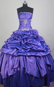Classical Strapless Ruched and Beaded Quinceanera Dress on Wholesale Price