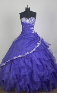 2014 Exclusive Sweetheart Blue Quinceanera Dress with Beading and Ruching