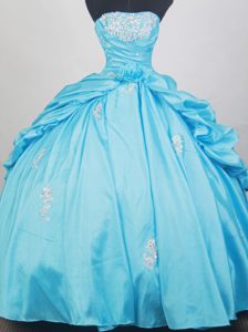 Gorgeous Strapless Dress for Quinceanera with Appliques on Wholesale Price