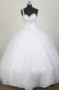 Elegant Ball Gown One Shoulder Quinceanera Dresses with Beading on Sale