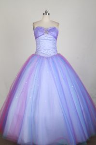 Romantic Lavender Quinceanera Gown in and Organza with Beading