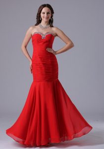 Mermaid Sweetheart Low Price Evening Dresses for Women in Wine Red