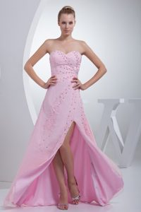 Beaded Pink Women Evening Dresses in Long for Wholesale Price