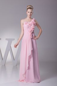 One Shoulder Pink Formal Evening Dresses on Promotion