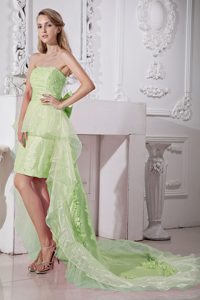 Strapless High-low Prom Graduation Dress with Beads in and Organza