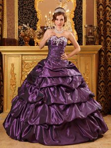 Fashionable Sweetheart Purple 2014 Quinceanera Dress with Appliques