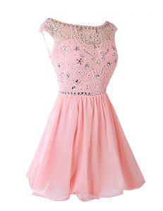 Pink Dress for Prom For with Sashes ribbons Bateau Sleeveless Zipper