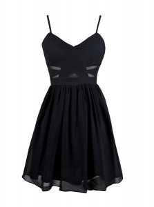 Glamorous Black Zipper Prom Party Dress Ruching Sleeveless Mini Length