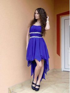 Fabulous Sleeveless High Low Beading Zipper Cocktail Dresses with Royal Blue