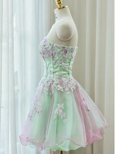 Fashionable Mini Length A-line Sleeveless Multi-color Prom Dresses Zipper