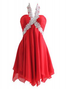 Most Popular Red Sweetheart Zipper Appliques Homecoming Dress Sleeveless