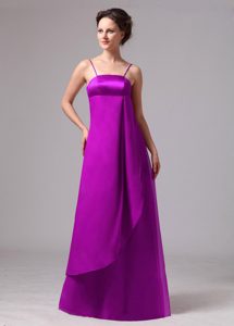 Spaghetti Straps Long Purple Empire Prom Dresses for Celebrity for Less