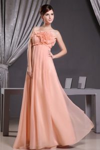 Orange Elegant Strapless Prom Dresses