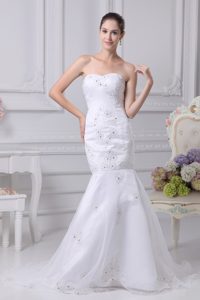 Mermaid Sweetheart Wedding Dresses with Embroidery for Wholesale Price